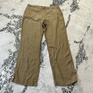 Old Navy Pants Mens Size 38 X 34 Tan Loose Fit Linen Drawstring Pockets Resort